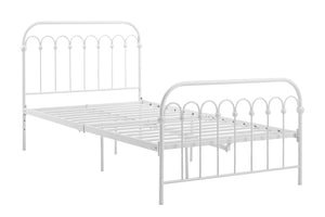 Novogratz Bright Pop Metal Bed - White - Twin