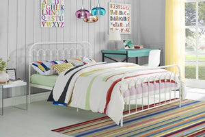 Novogratz Bright Pop Metal Bed - Off White - Full