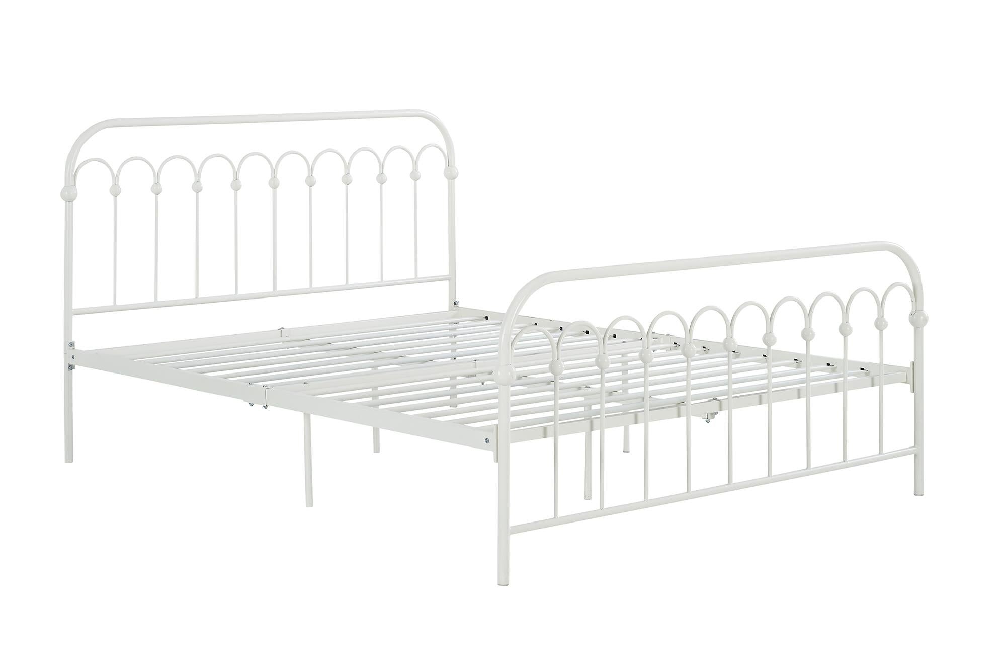 Novogratz Bright Pop Metal Bed - Off White - Full