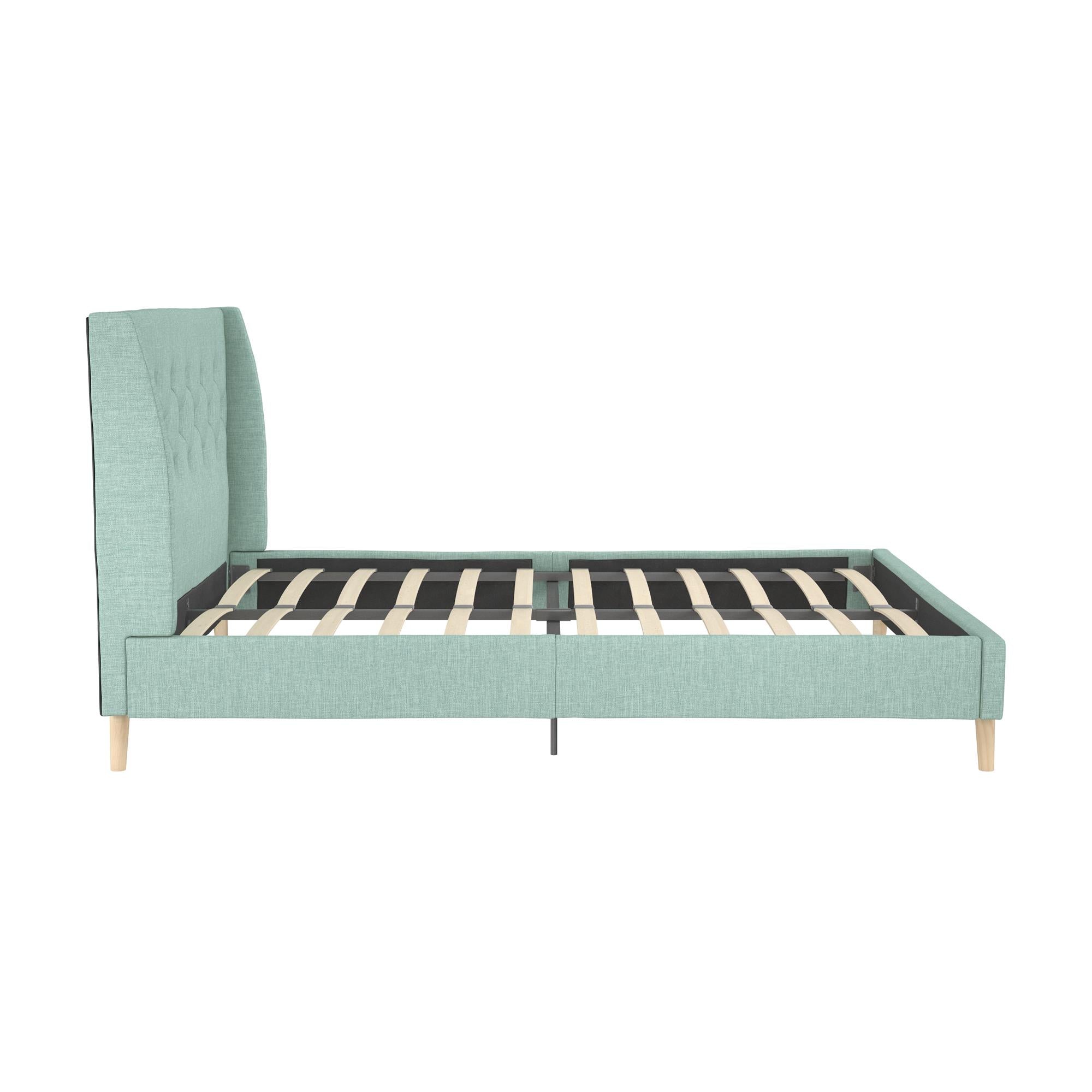 Novogratz Her Majesty Upholstered Bed - Green - Queen