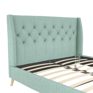 Novogratz Her Majesty Upholstered Bed - Green - Queen