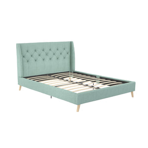 Novogratz Her Majesty Upholstered Bed - Green - Queen