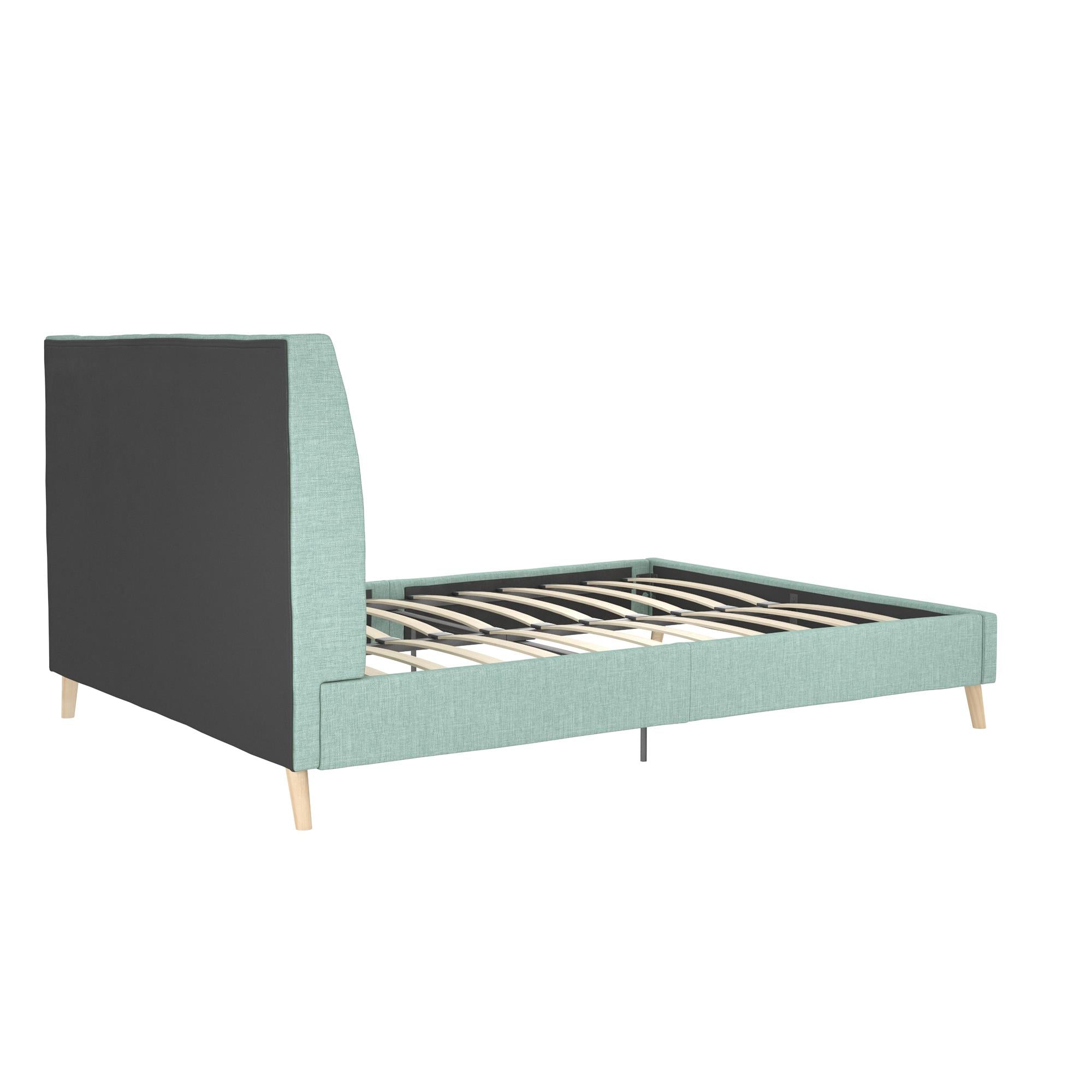 Novogratz Her Majesty Upholstered Bed - Green - Queen
