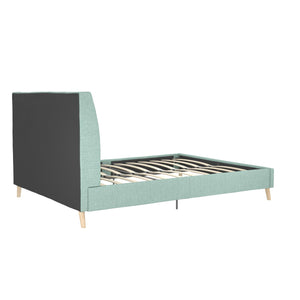 Novogratz Her Majesty Upholstered Bed - Green - Queen