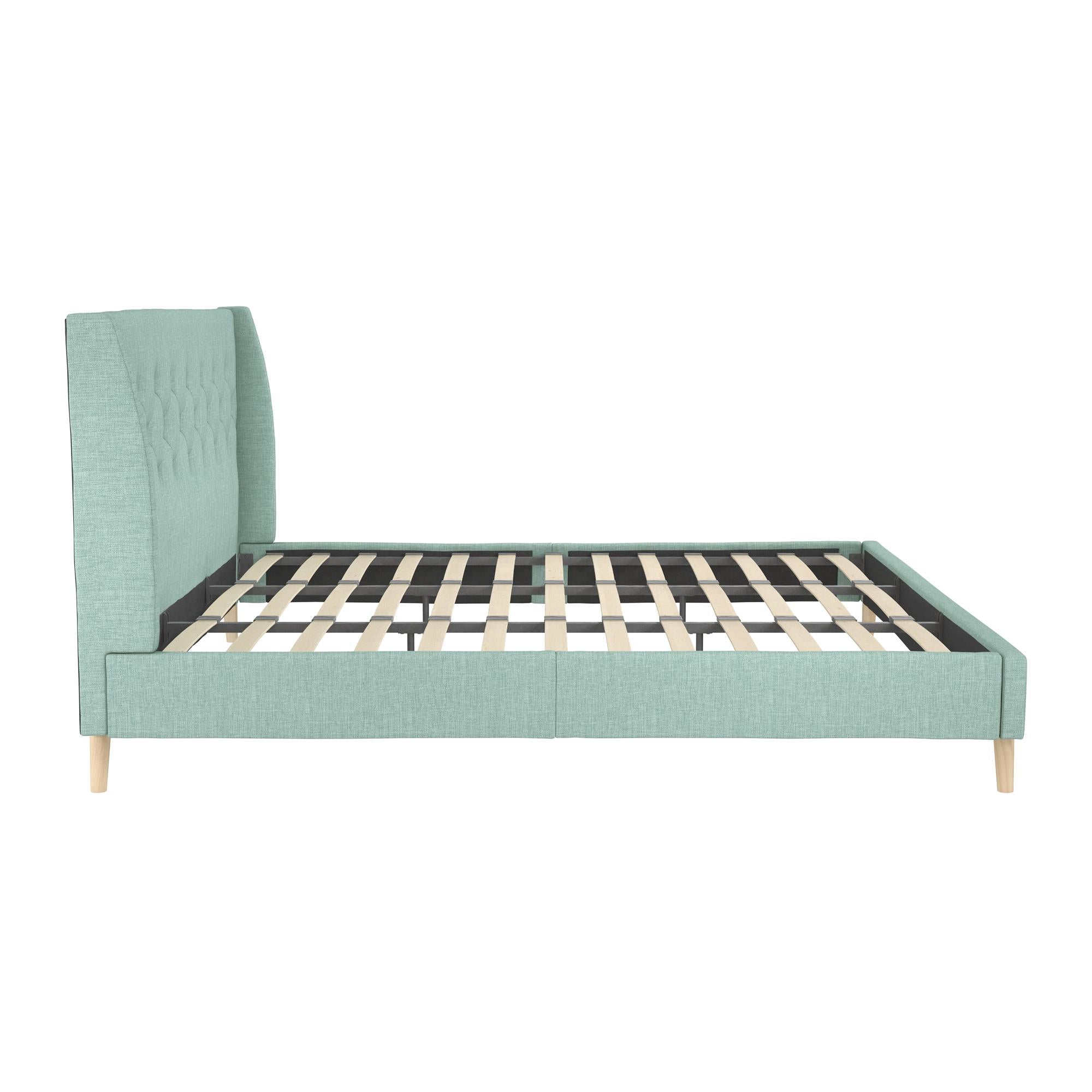 Novogratz Her Majesty Upholstered Bed - Green - King