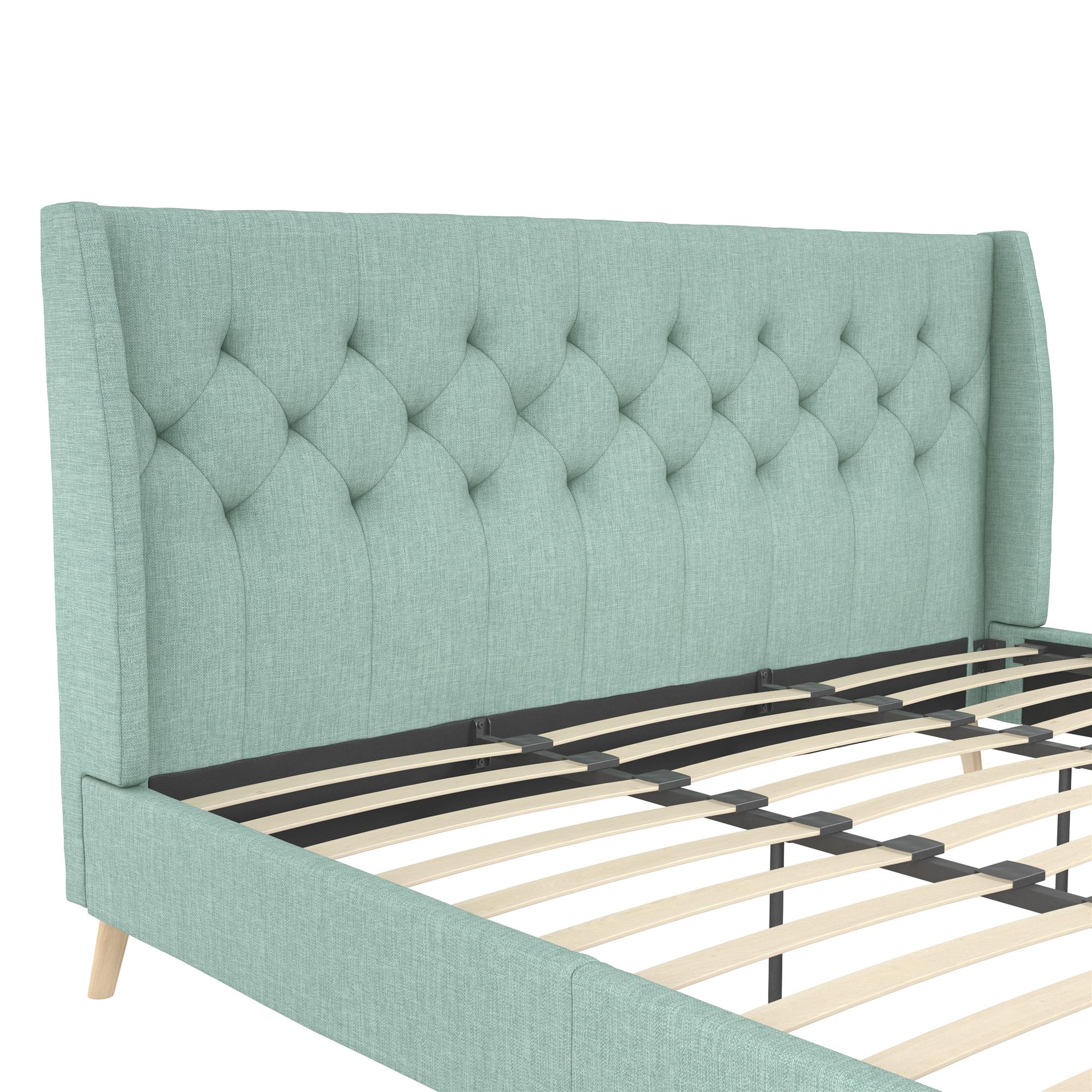 Novogratz Her Majesty Upholstered Bed - Green - King