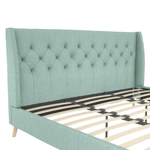 Novogratz Her Majesty Upholstered Bed - Green - King