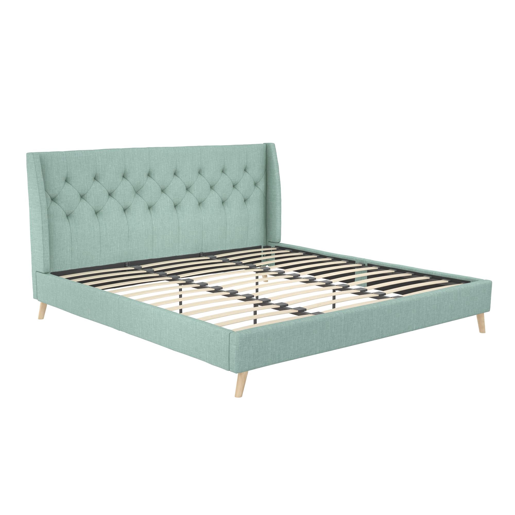 Novogratz Her Majesty Upholstered Bed - Green - King
