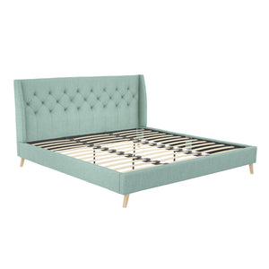 Novogratz Her Majesty Upholstered Bed - Green - King