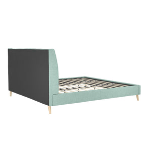 Novogratz Her Majesty Upholstered Bed - Green - King