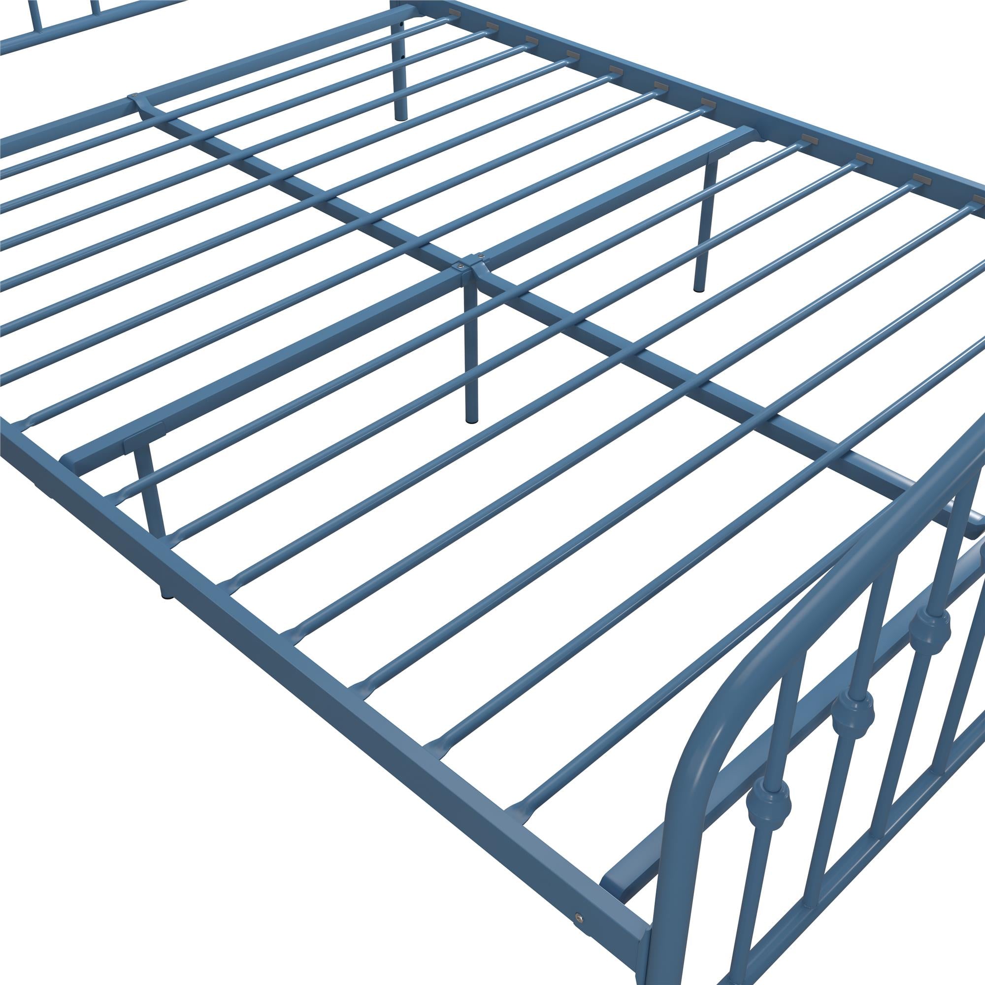 Novogratz Bushwick Metal Bed - Sea Blue - Queen