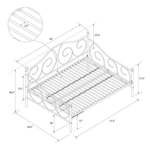 DHP Victoria Metal Daybed - White - Full