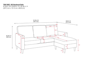 DHP Kaci Sectional Sofa - Beige