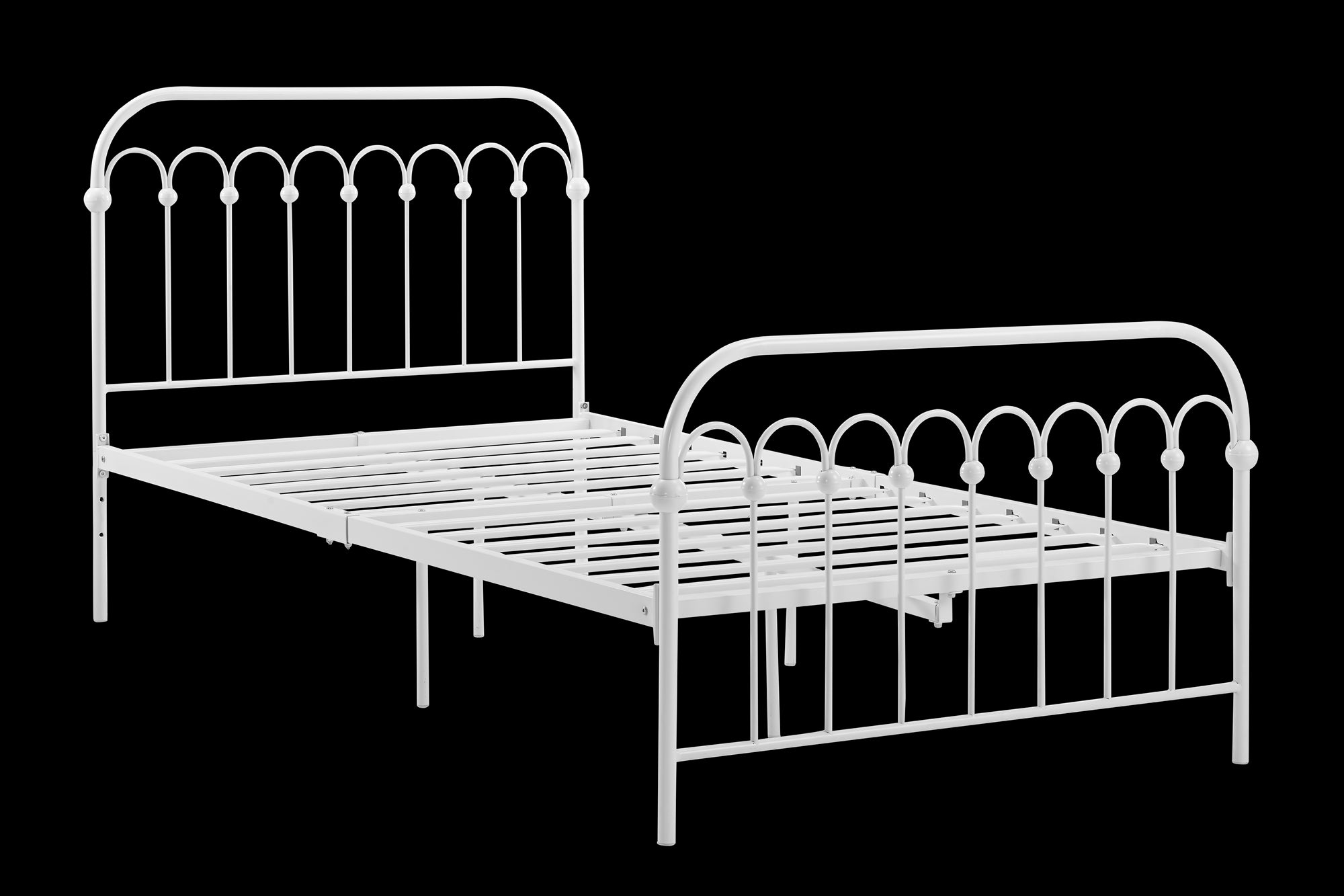 Novogratz Bright Pop Metal Bed - White - Twin