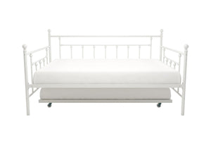 DHP Manila Metal Daybed with Trundle - White - Full