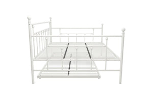 DHP Manila Metal Daybed with Trundle - White - Full