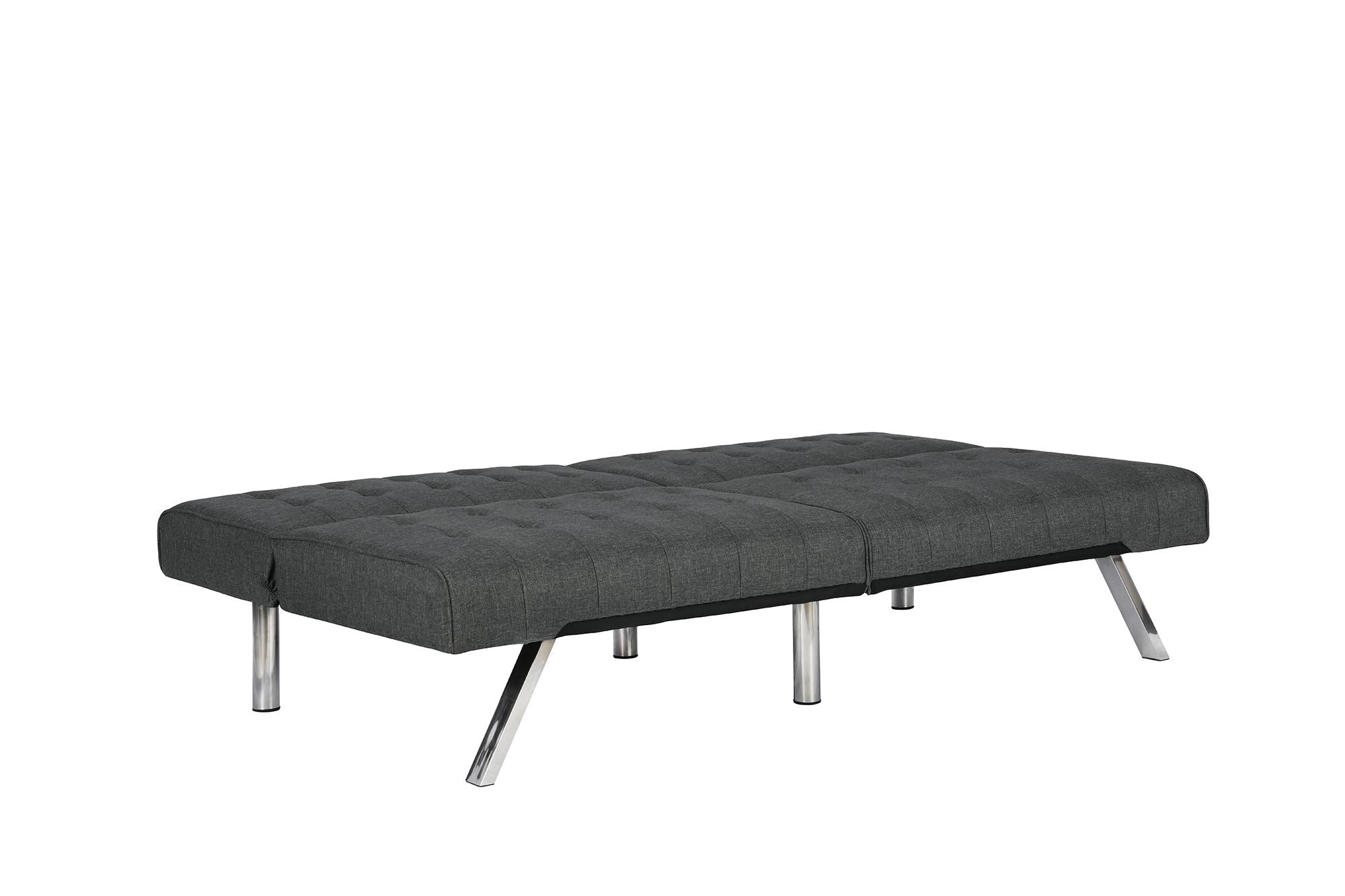 DHP Emily Armless Futon Sofa Bed - Dark Gray