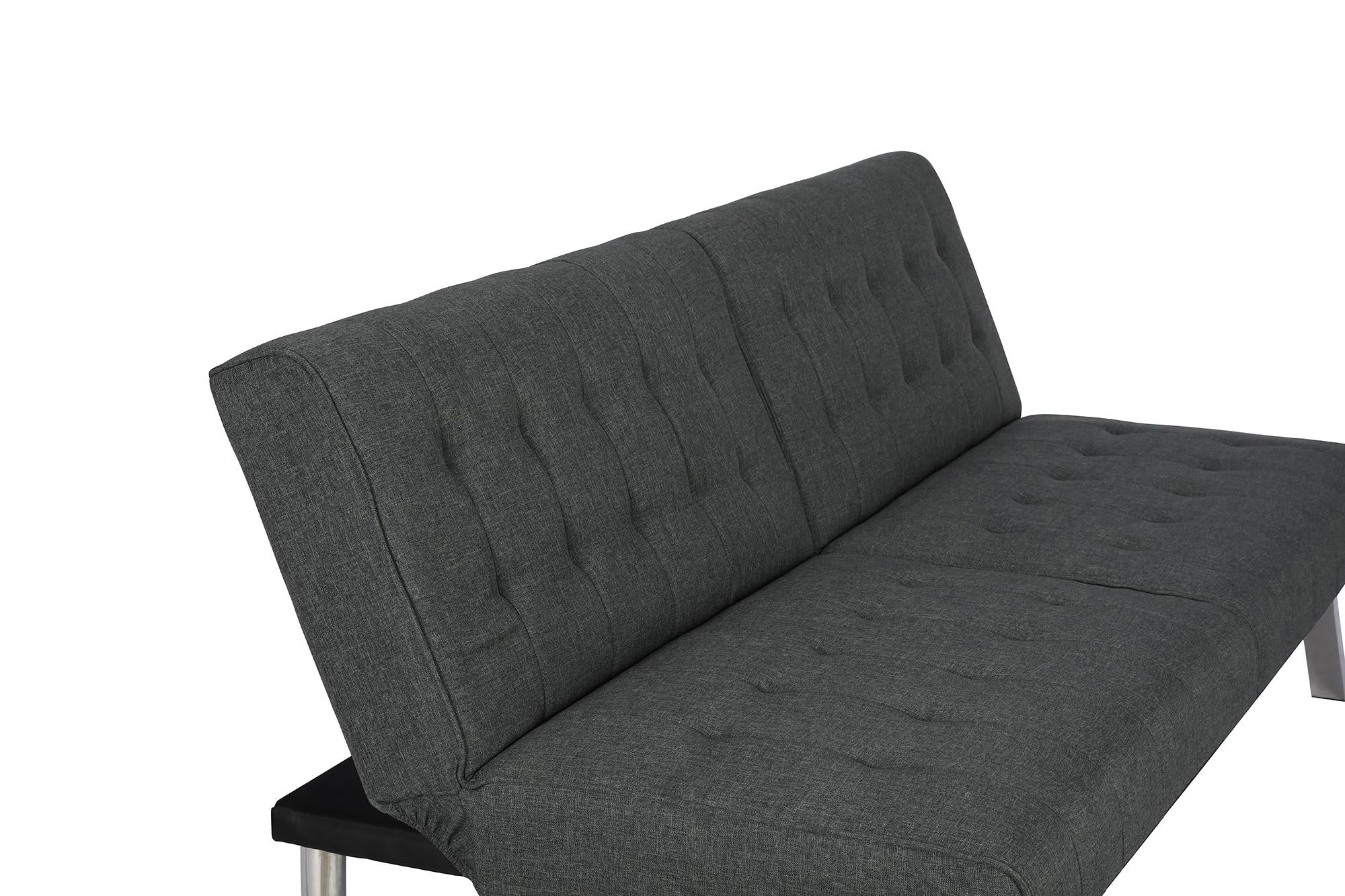 DHP Emily Armless Futon Sofa Bed - Dark Gray