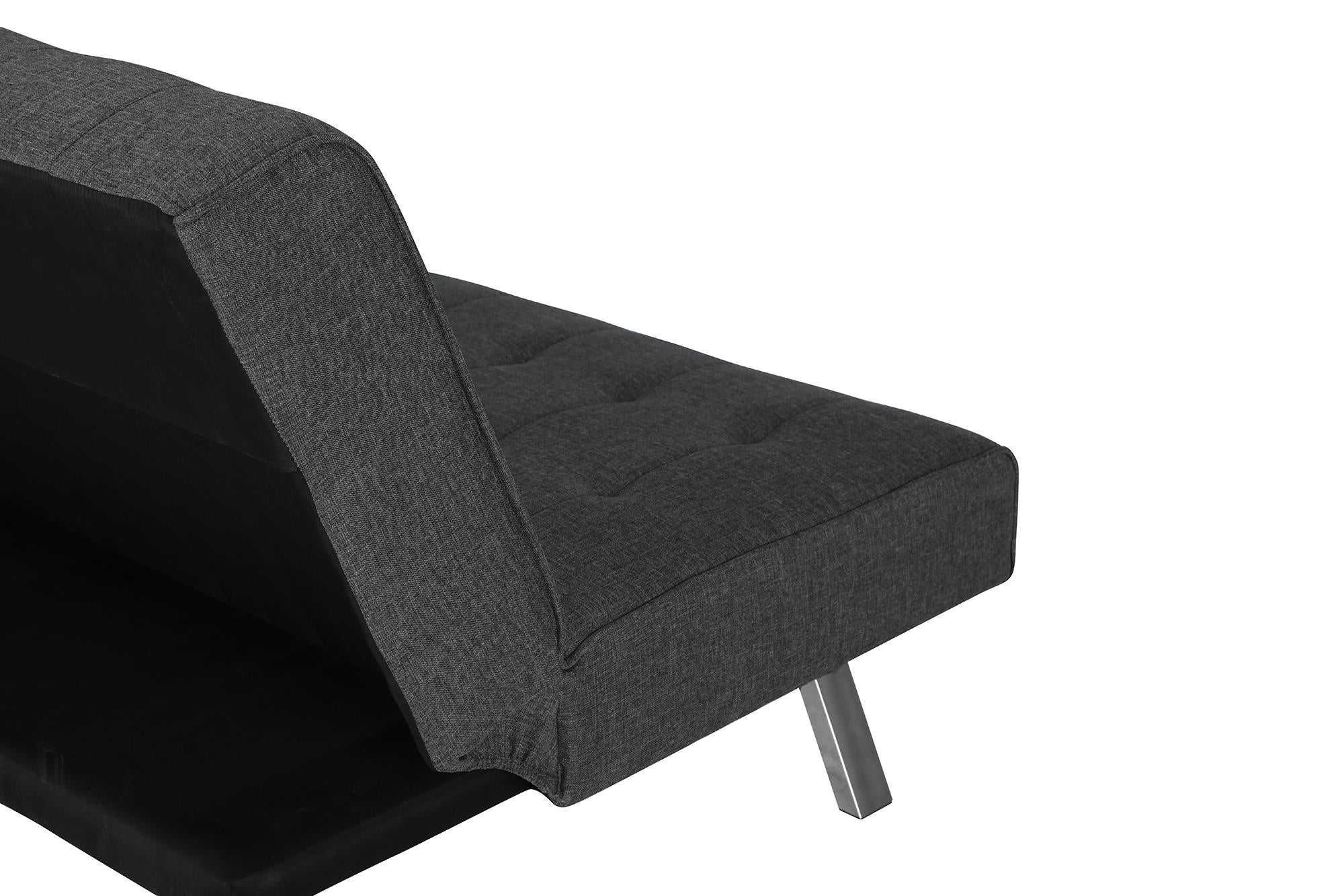 DHP Emily Armless Futon Sofa Bed - Dark Gray
