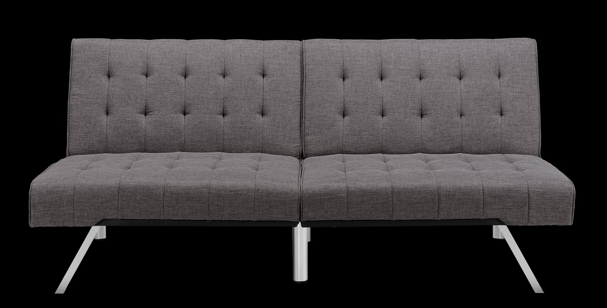 DHP Emily Armless Futon Sofa Bed - Dark Gray