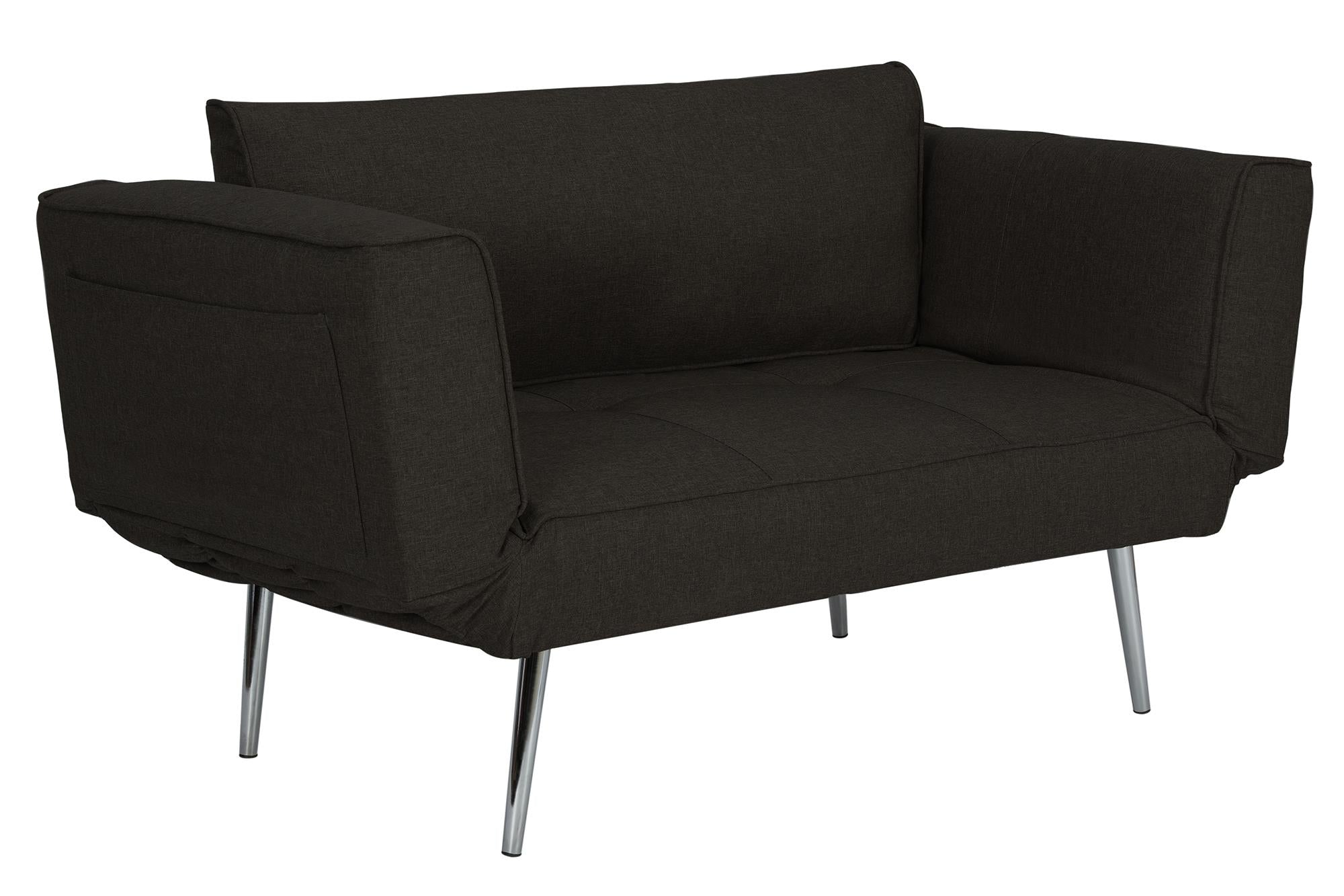 DHP Euro Futon with Magazine Storage - Black