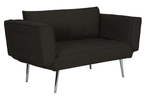 DHP Euro Futon with Magazine Storage - Black