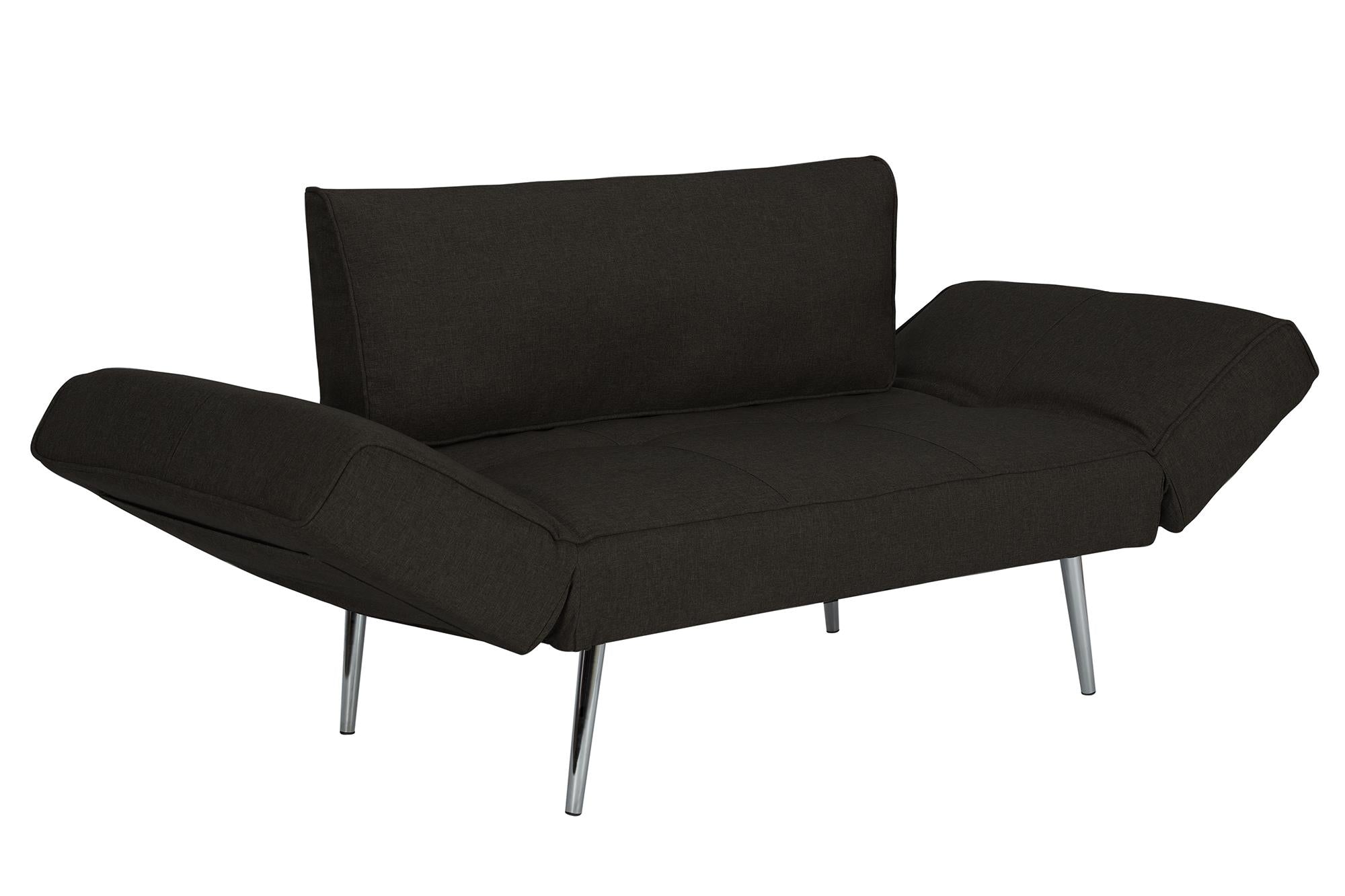 DHP Euro Futon with Magazine Storage - Black