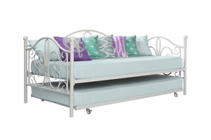 DHP Bombay Twin Metal Daybed and Trundle - White - Twin