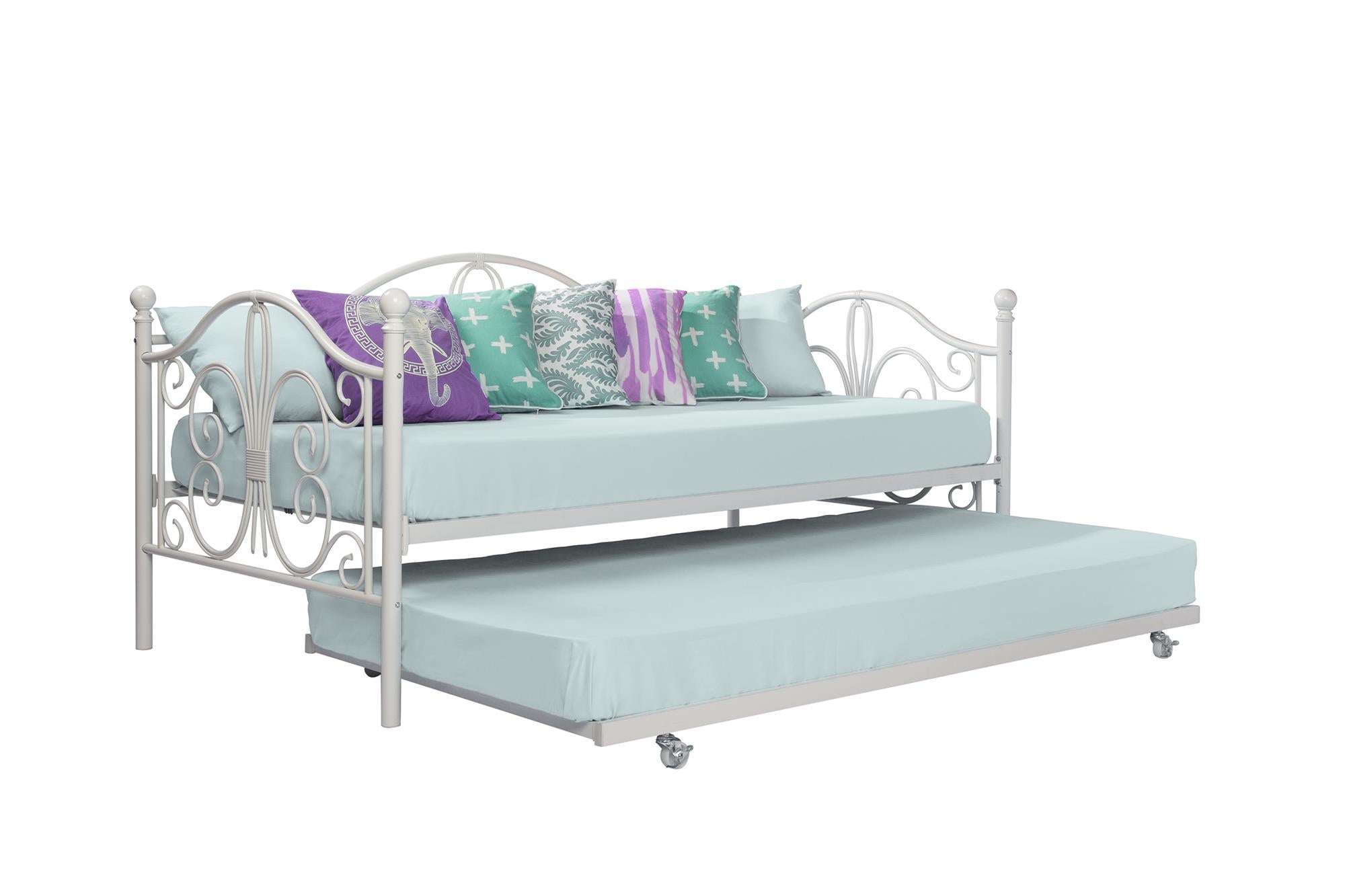 DHP Bombay Twin Metal Daybed and Trundle - White - Twin