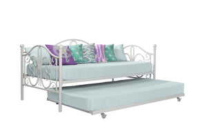 DHP Bombay Twin Metal Daybed and Trundle - White - Twin