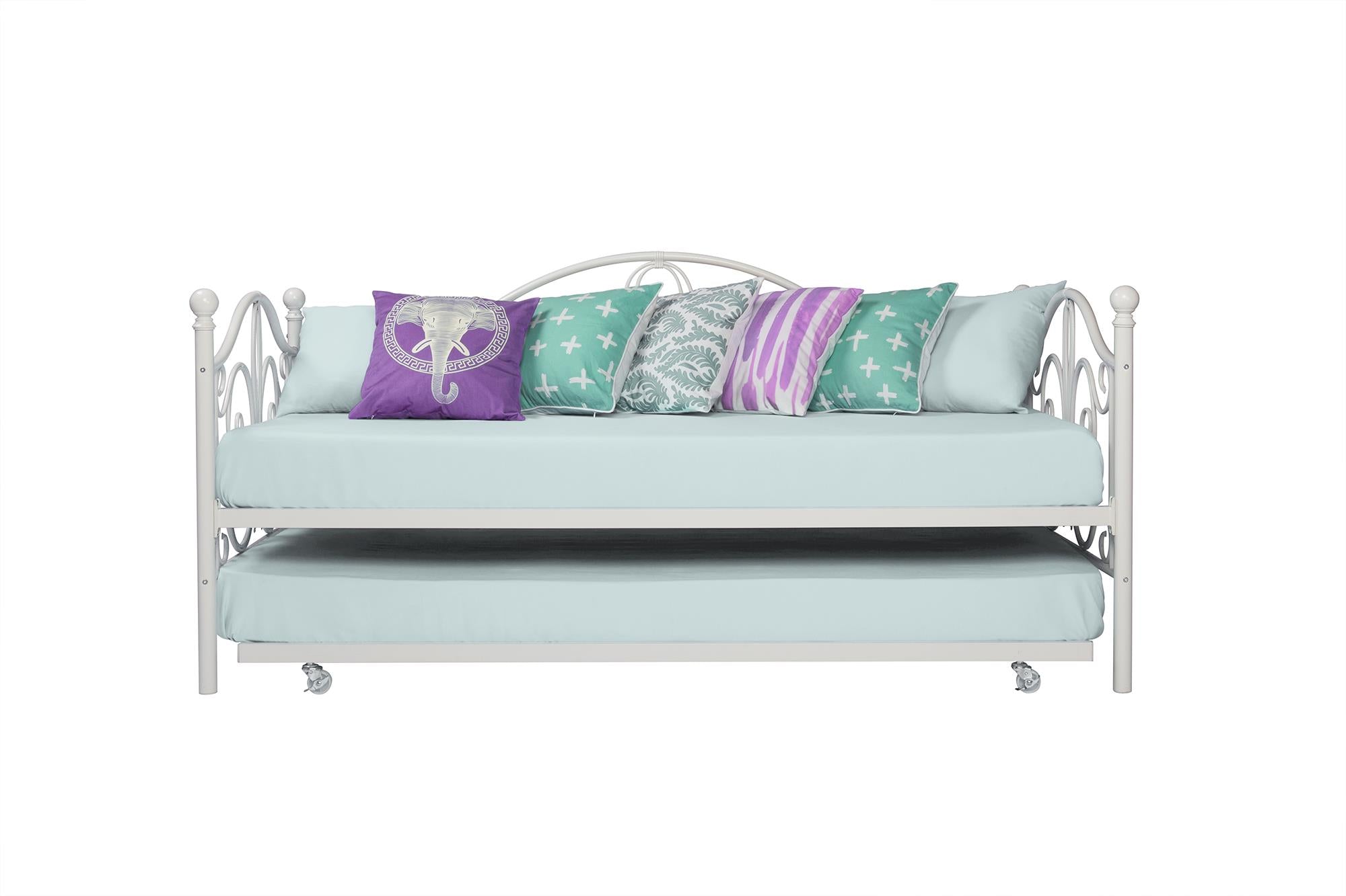 DHP Bombay Twin Metal Daybed and Trundle - White - Twin