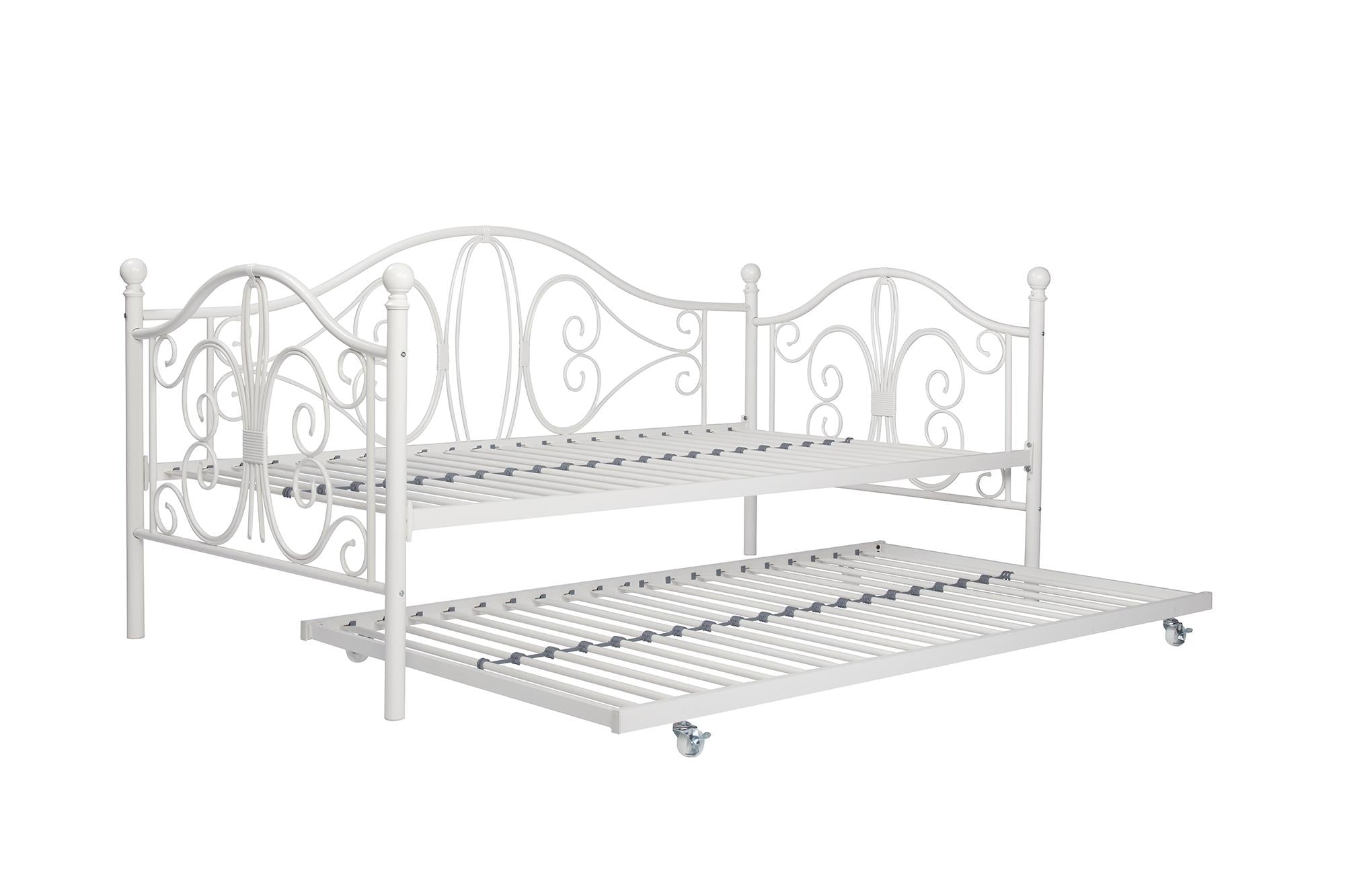 DHP Bombay Twin Metal Daybed and Trundle - White - Twin