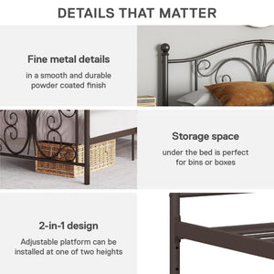 DHP Bombay Metal Bed Frame - Bronze - King