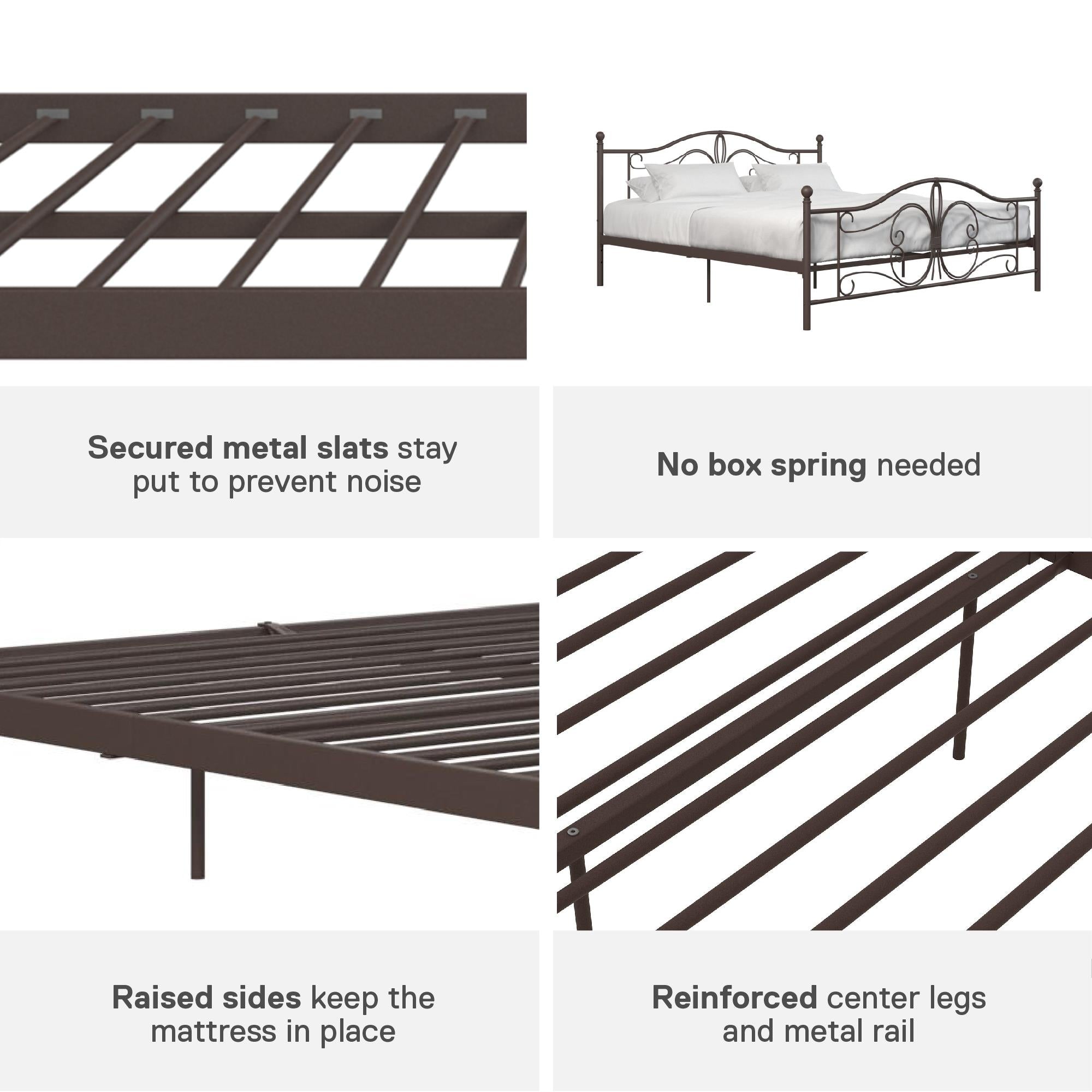 DHP Bombay Metal Bed Frame - Bronze - King