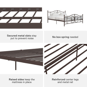 DHP Bombay Metal Bed Frame - Bronze - King