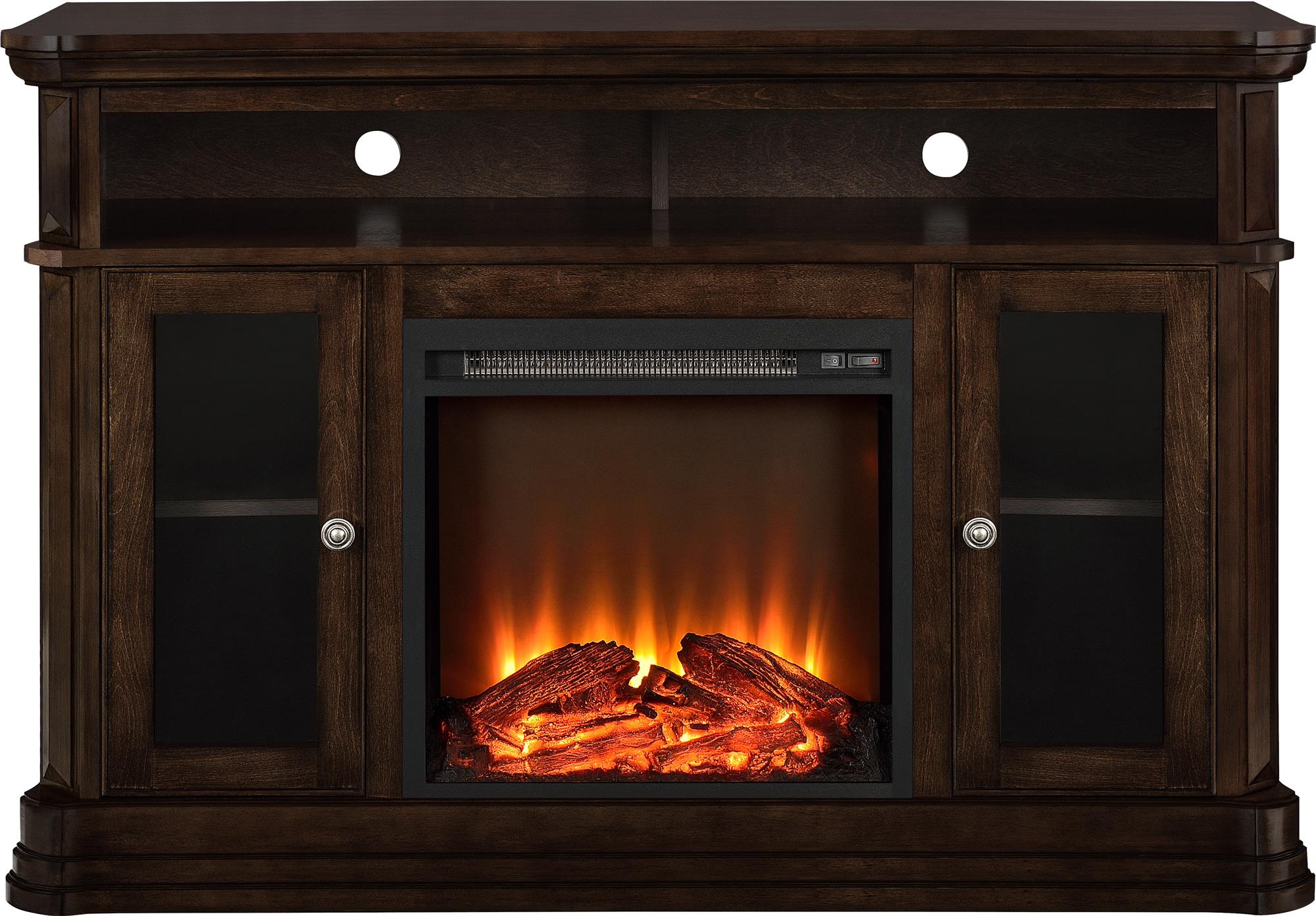 Ameriwood Home Brooklyn Electric Fireplace TV Console for TVs up to 50" - Espresso