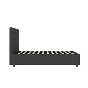 DHP Cambridge Upholstered Bed with Storage - Black - Twin