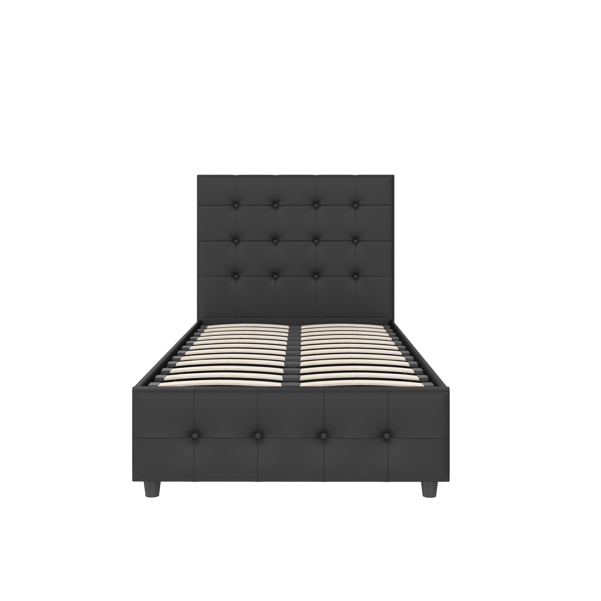DHP Cambridge Upholstered Bed with Storage - Black - Twin