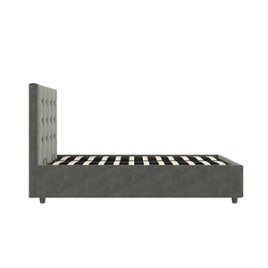 DHP Cambridge Upholstered Bed with Storage - Gray - Twin