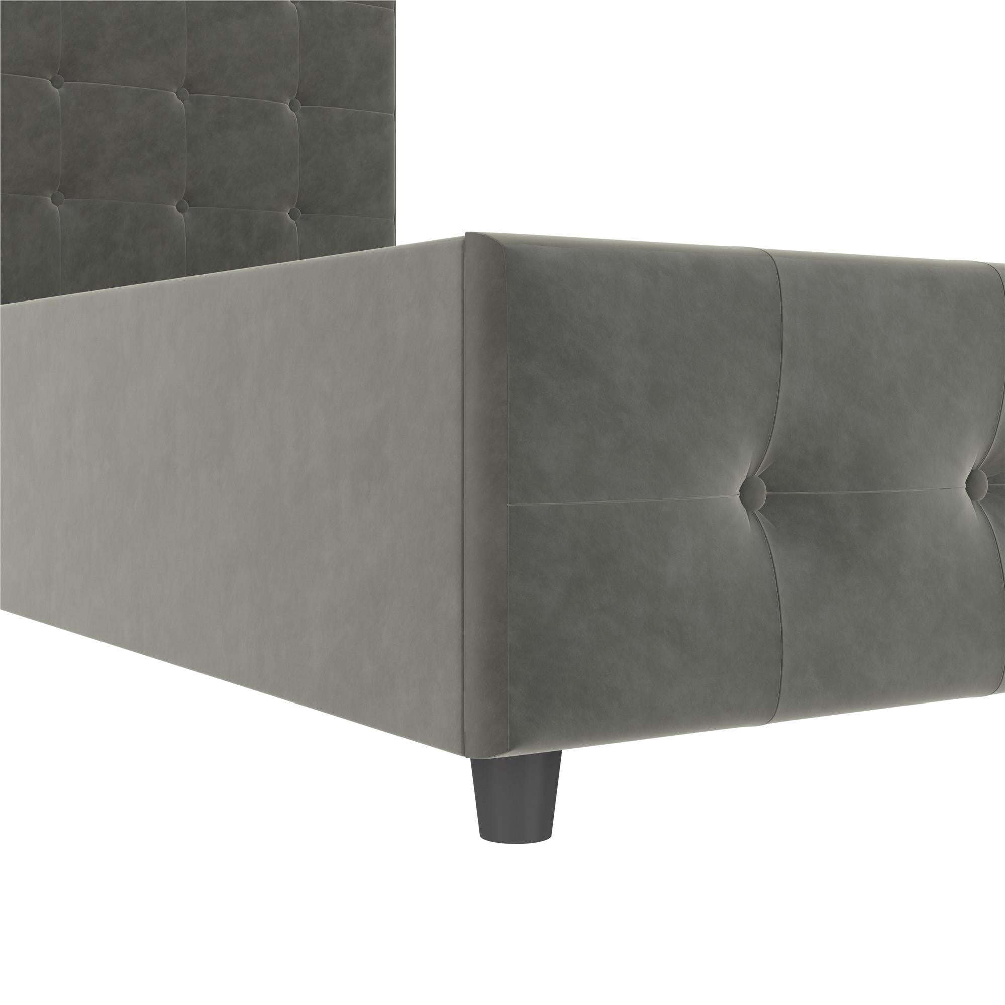 DHP Cambridge Upholstered Bed with Storage - Gray - Twin