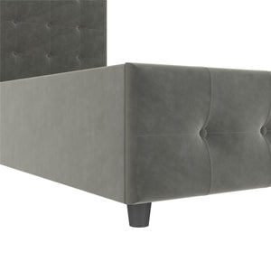 DHP Cambridge Upholstered Bed with Storage - Gray - Twin