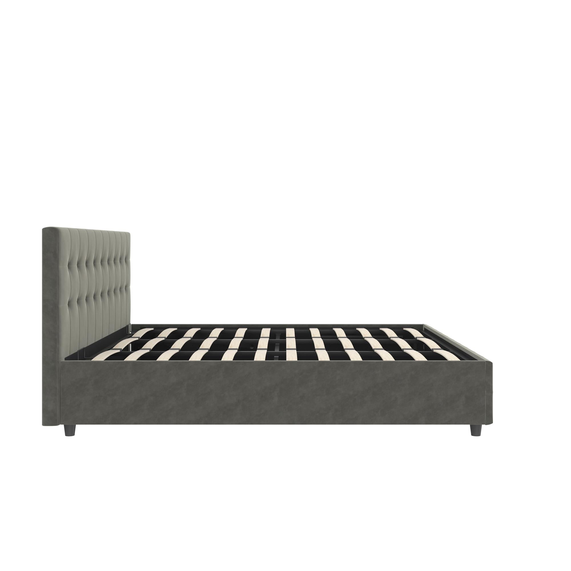 DHP Cambridge Upholstered Bed with Storage - Gray - King