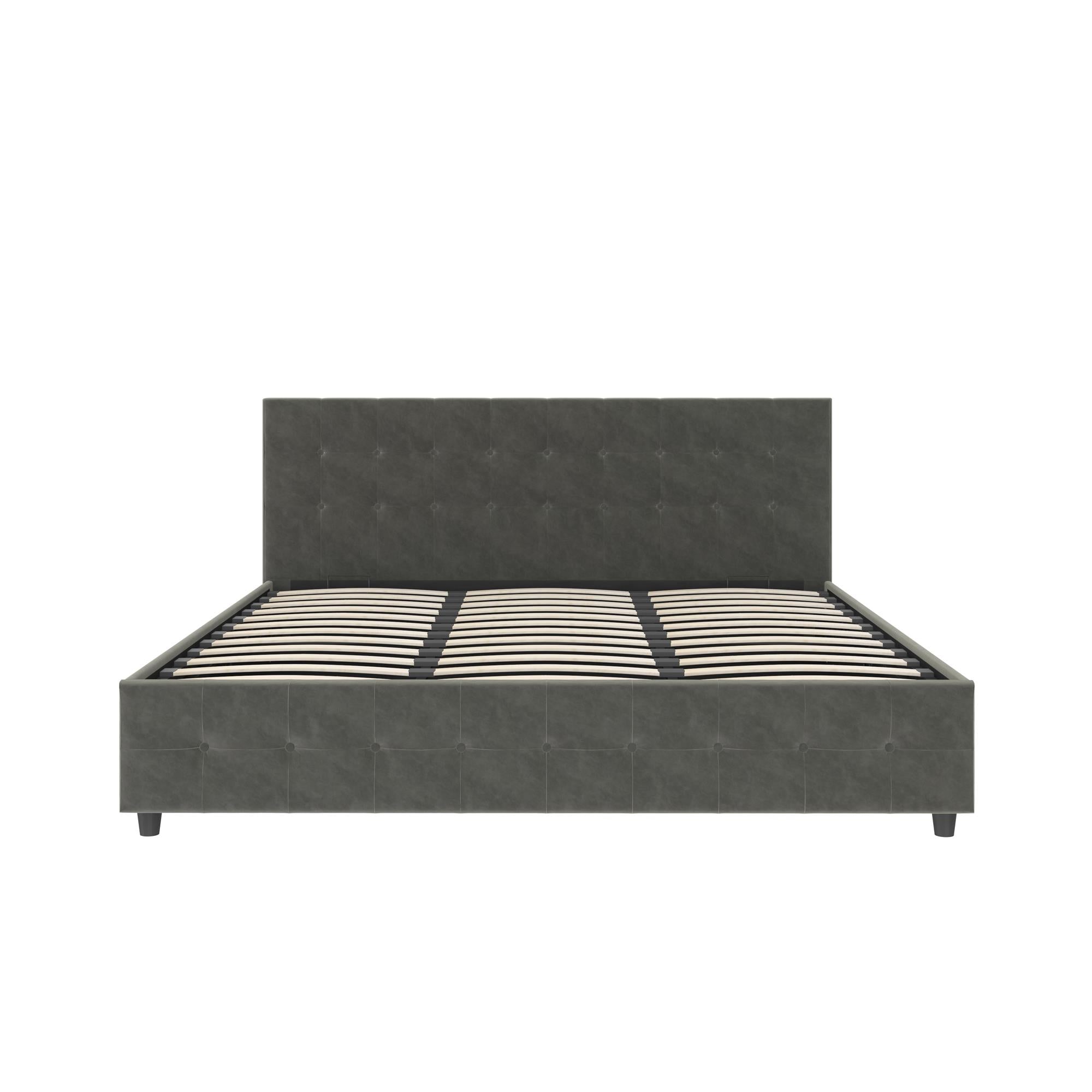 DHP Cambridge Upholstered Bed with Storage - Gray - King