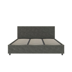 DHP Cambridge Upholstered Bed with Storage - Gray - King