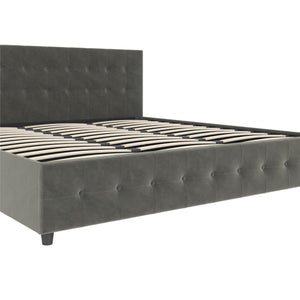 DHP Cambridge Upholstered Bed with Storage - Gray - King