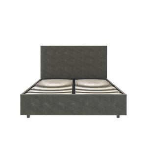 DHP Cambridge Upholstered Bed with Storage - Gray - Queen