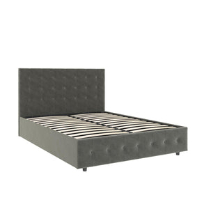DHP Cambridge Upholstered Bed with Storage - Gray - Queen