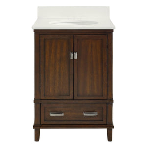 DHP Otum Bathroom Vanity - Dark Walnut - 24"