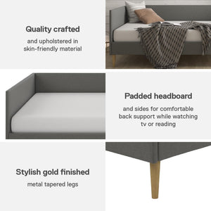 DHP Franklin Mid Century Daybed - Grey Linen - Full
