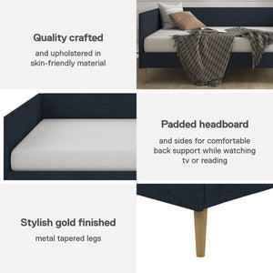 DHP Franklin Mid Century Daybed - Blue Linen - Full